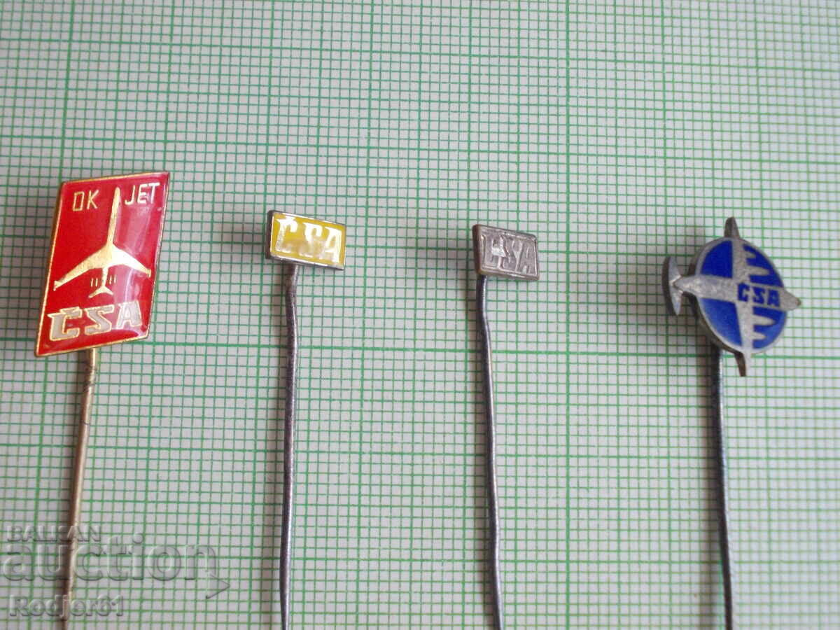 Pins - Aviation Czech Airlines CSA - 5 pcs Pins - Aviation Czech Airlines CSA - 5 pcs