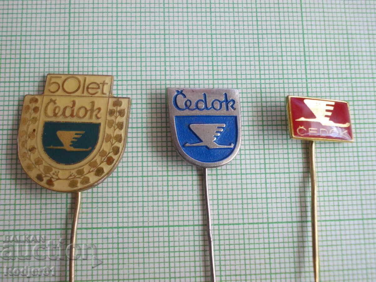 badges - Czech tour operator Čedok - 3 pcs badges - Czech tour operator Čedok - 3 pcs