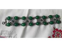 Antique bracelet with green stones