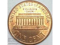 1 cent 1990 USA President Lincoln and his center