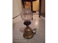 Beautiful gas lamp France, rare, perfect condition, glass