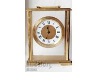 Seiko quartz alarm clock made of brass and glass