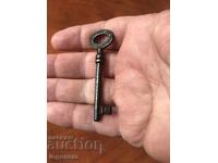 ANTIQUE KEY FROM GRANDMOTHER AND GRANDFATHER'S CHESTS CUT PADLOCK