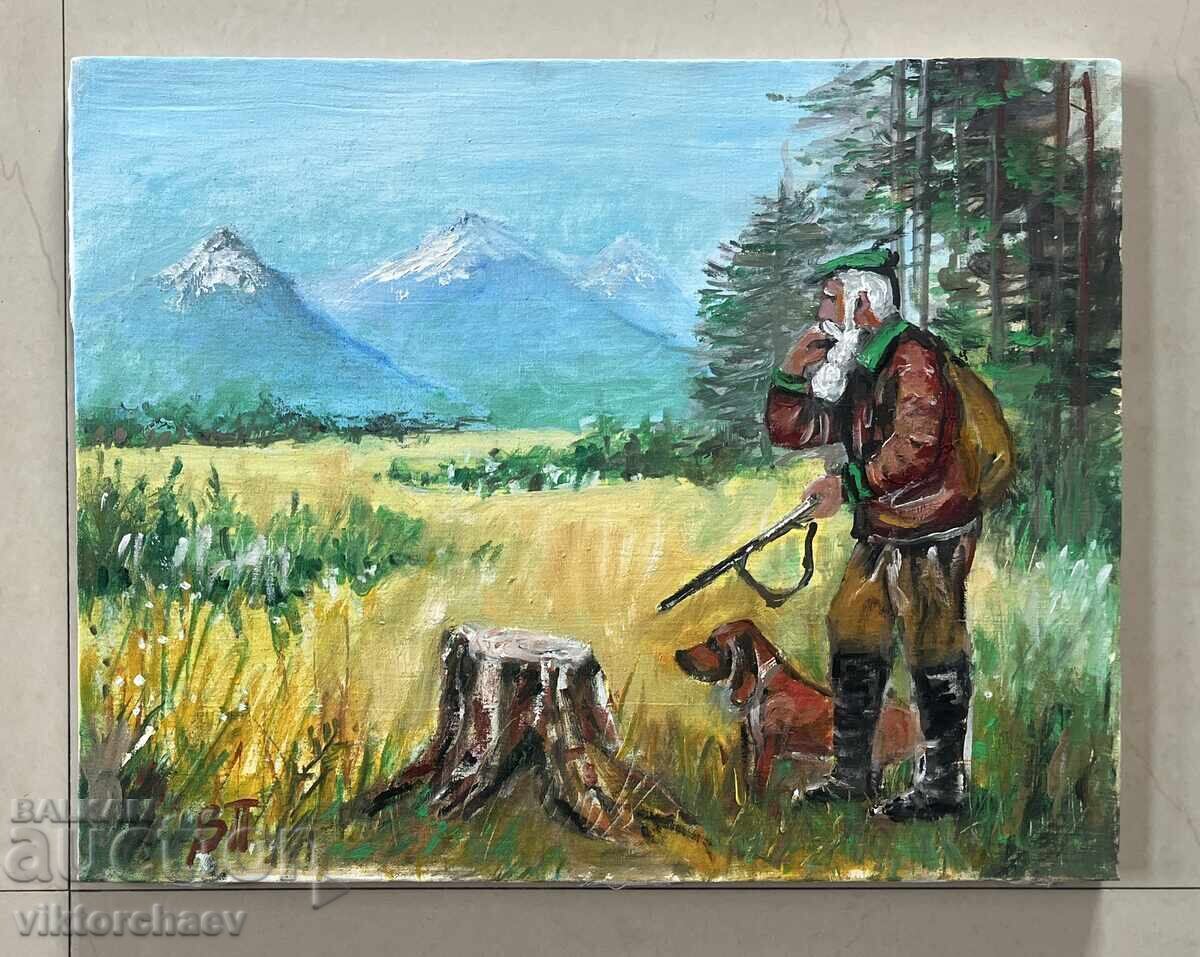Venelin Petrov painting - “Hunter and Dog”