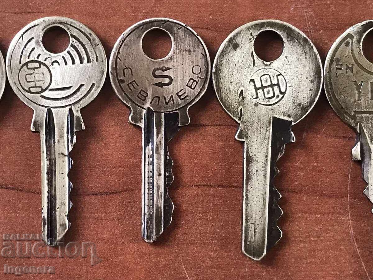 KEY KEYS BRONZE ANTIQUE - 7 PCS. with price 17.00 BGN | € 8.69 KEY KEYS BRONZE ANTIQUE - 7 PCS. with price 17.00 BGN | € 8.69