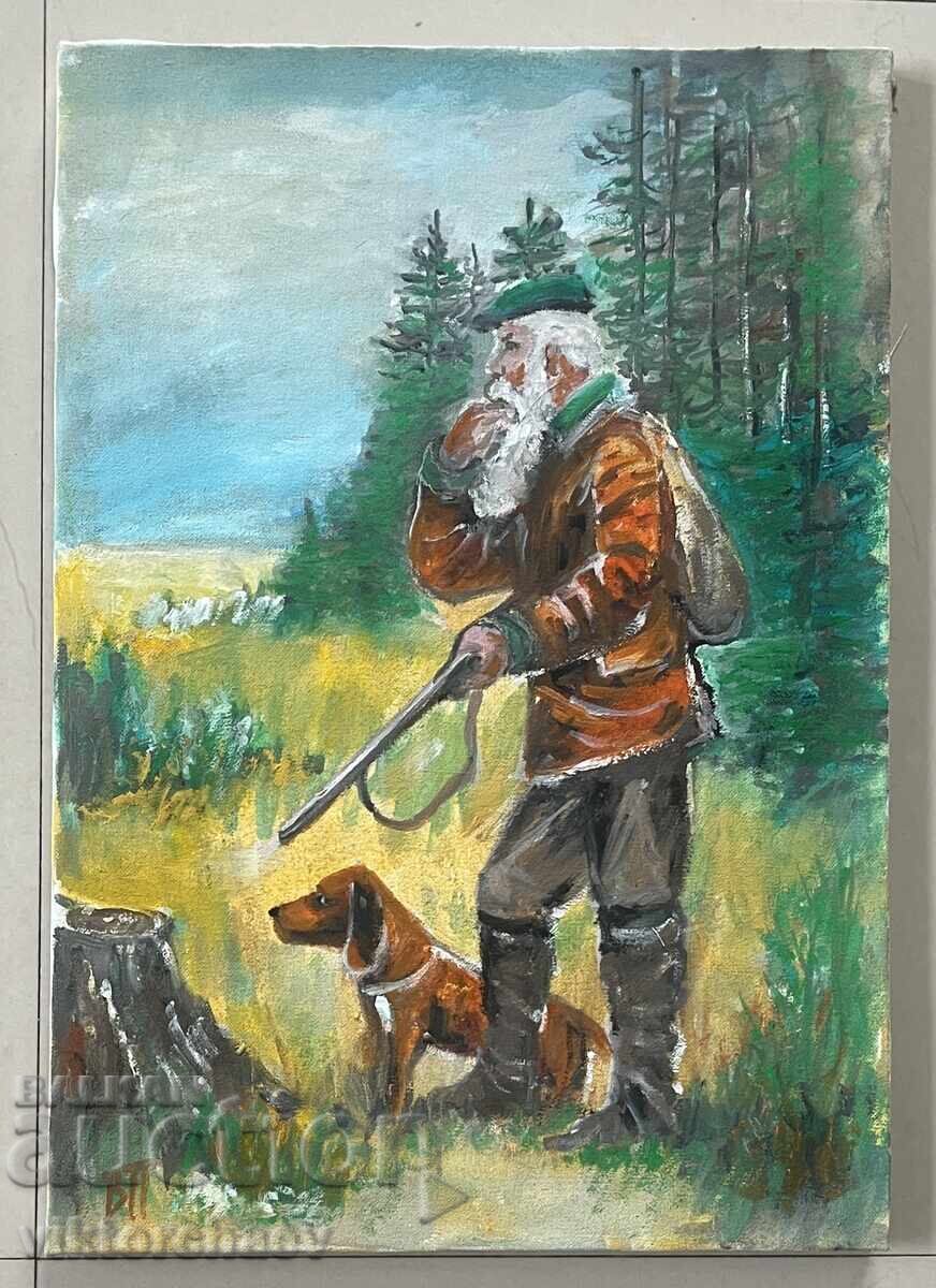 Venelin Petrov painting - “Hunter and Dog” Venelin Petrov painting - “Hunter and Dog”