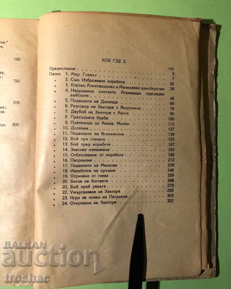 Παράδοση Παλαιό Βιβλίο Ιλιάδα / Όμηρος