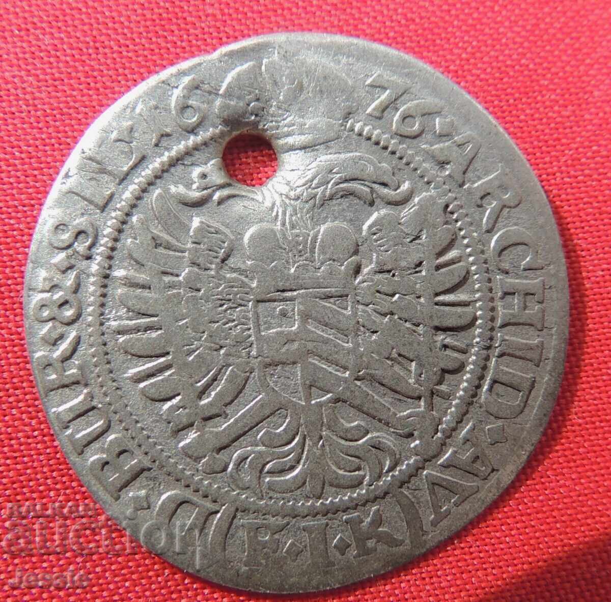 6 кройцера Австроунгария 1676 сребро - Леополд с цена € 10.12 | 19.79 лв.