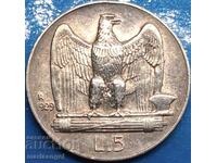 5 lire 1929 Itapia Victor Emmanuel III (1869-1947) silver