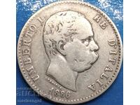 1 Lira 1886 Italy Umberto I Silver