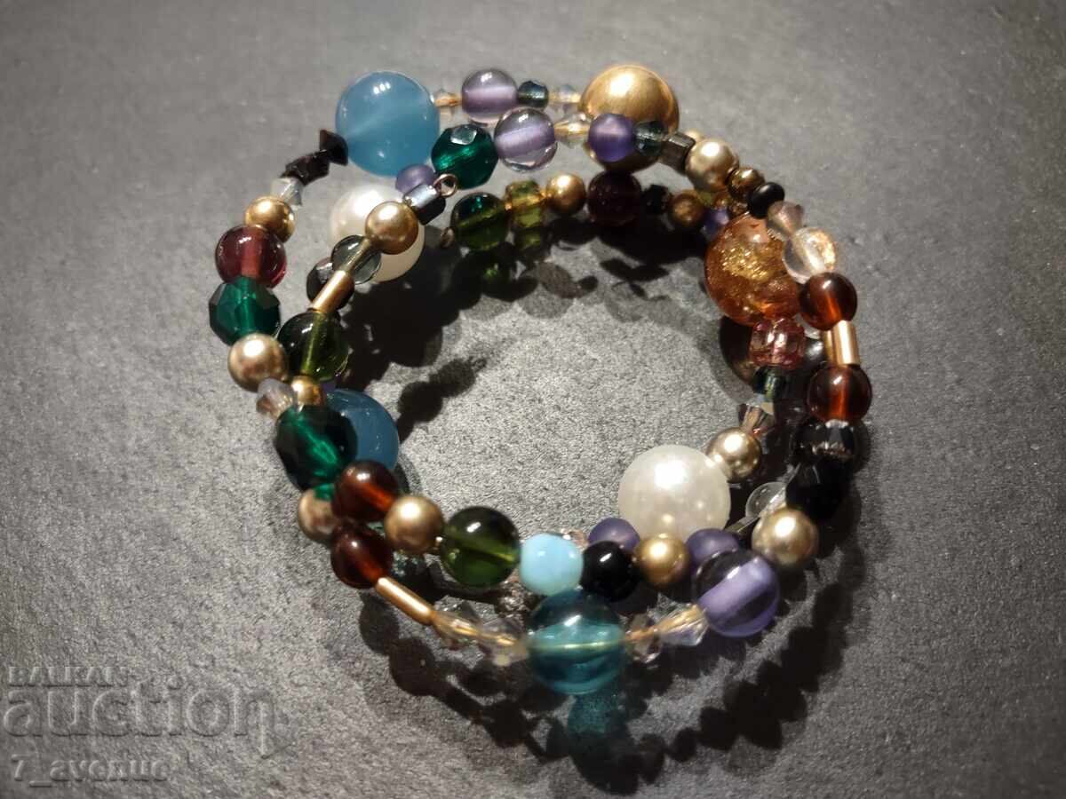 Bracelet large and small spheres, spiral, 21.01.2025 with price 29.00 BGN | € 14.83 Bracelet large and small spheres, spiral, 21.01.2025 with price 29.00 BGN | € 14.83