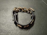 Leather bracelet with metal effects 21.01.2025