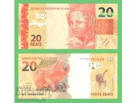 (¯`'•.¸ ΒΡΑΖΙΛΙΑ 20 reales 2021 aUNC ¸.•'´¯)