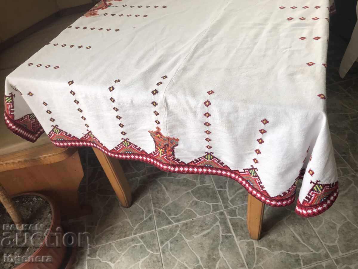 HAND EMBROIDERED PANAMA TABLE COVER-150 X 110 CM.-UNIQUE with price 60.00 BGN | € 30.68