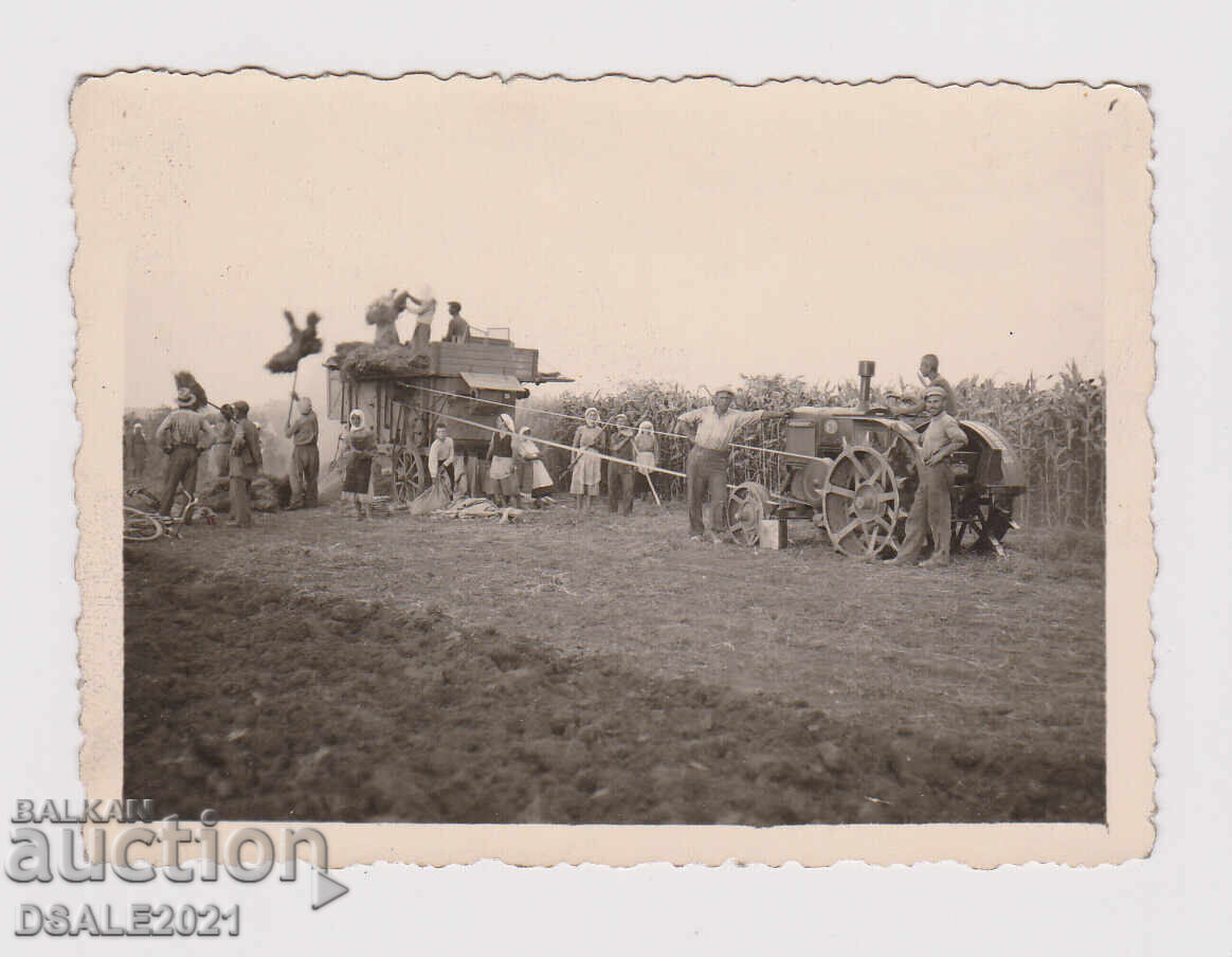 1940 Lower Metropolitanate Pleven threshing photo /56510 1940 Lower Metropolitanate Pleven threshing photo /56510