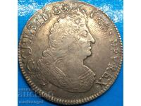 Franța 1/2 ECU 1694 B - Rouen Louis XIV 32mm 13.19y Ag