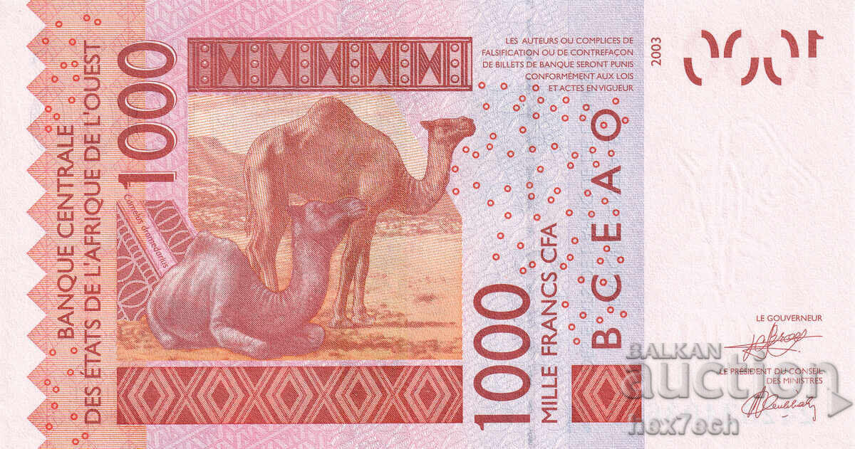 Auction ❤️ ⭐ West Africa Ivory Coast 2024 1000 Francs UNC new⭐❤️ Auction ❤️ ⭐ West Africa Ivory Coast 2024 1000 Francs UNC new⭐❤️