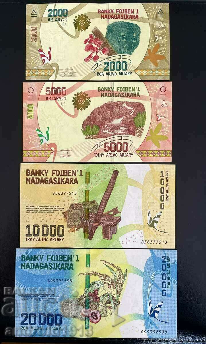 MADAGASCAR - FULL SET - TOP PRICE!! 8 BANKNOTES, UNC - 5 MADAGASCAR - FULL SET - TOP PRICE!! 8 BANKNOTES, UNC - 5