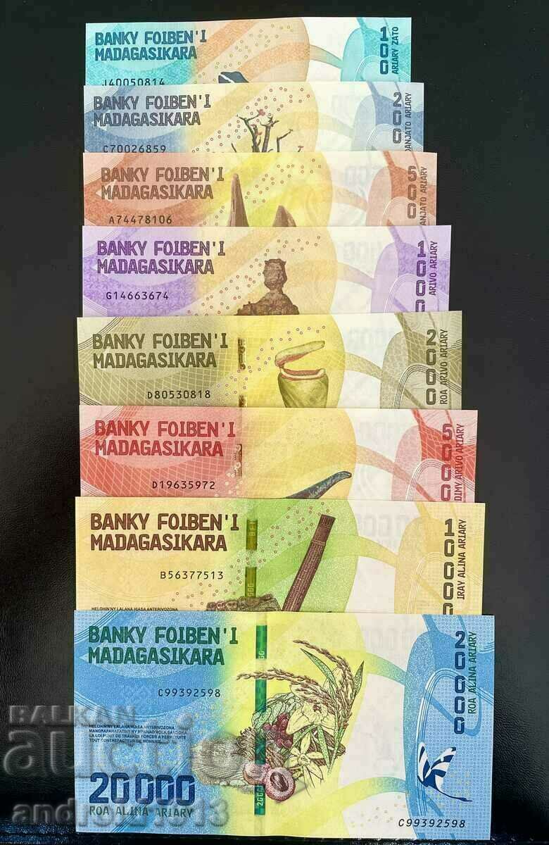 MADAGASCAR - FULL SET - TOP PRICE!! 8 BANKNOTES, UNC - 6 MADAGASCAR - FULL SET - TOP PRICE!! 8 BANKNOTES, UNC - 6