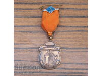 παλιό σήμα παραγγελίας μεταλλίων Ολλανδίας με ιππότη και κορδέλα