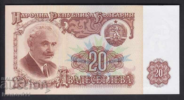 BULGARIA- 20 LEVA -1974 / 7 digits /- UNC with price 6.50 BGN | € 3.32 BULGARIA- 20 LEVA -1974 / 7 digits /- UNC with price 6.50 BGN | € 3.32