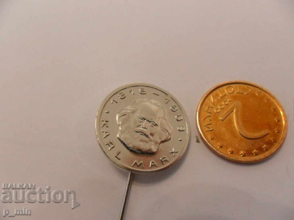 badge - Karl Marx with price 3.00 BGN | € 1.53 badge - Karl Marx with price 3.00 BGN | € 1.53