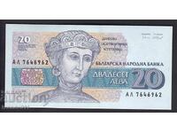 BULGARIA - 20 LEVA - 1991 - UNC