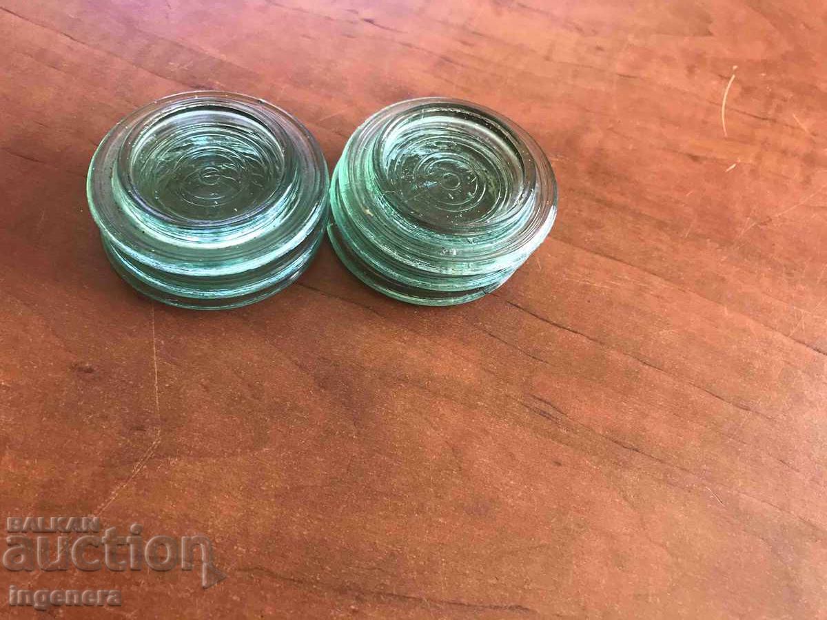 LIDS INSERTS FOR GLASS JARS ANTIQUE-6 PCS. - 5 LIDS INSERTS FOR GLASS JARS ANTIQUE-6 PCS. - 5