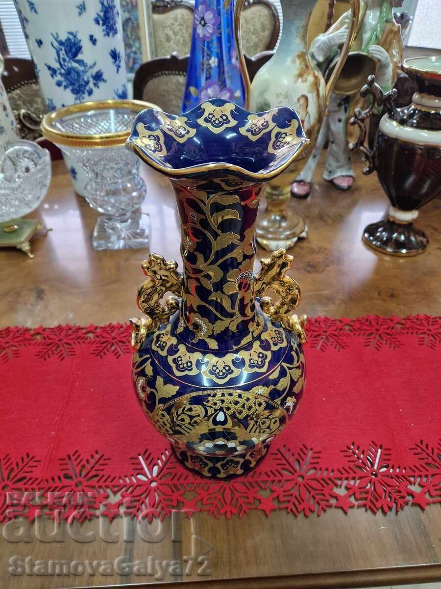 Auction Unique antique cobalt porcelain vase Auction Unique antique cobalt porcelain vase