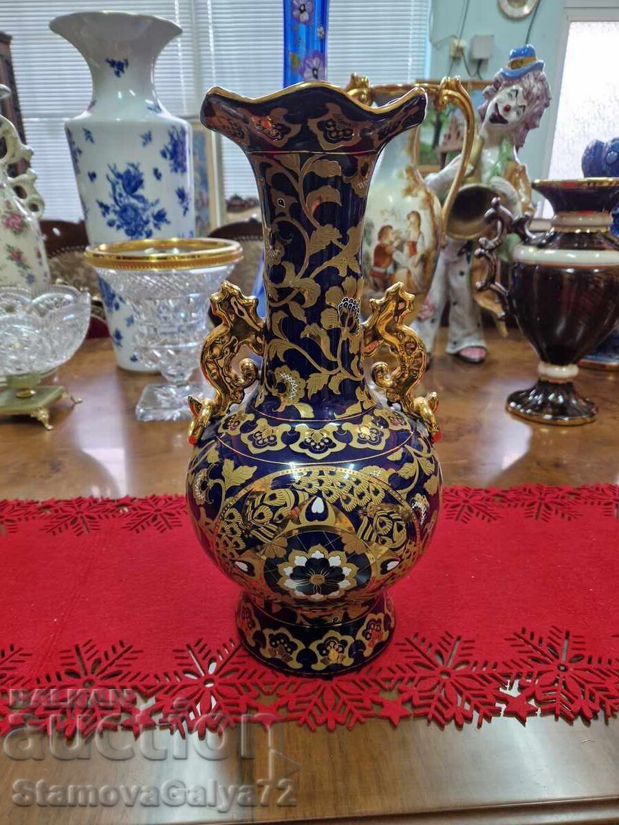 Unique antique cobalt porcelain vase Unique antique cobalt porcelain vase