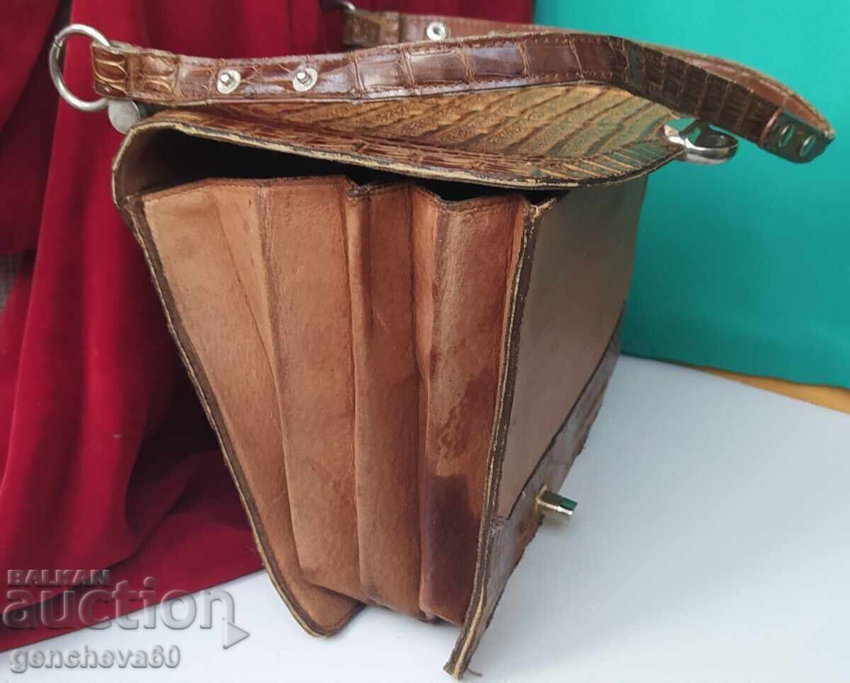 Πολυτελής τσάντα από δέρμα κροκόδειλου - 5