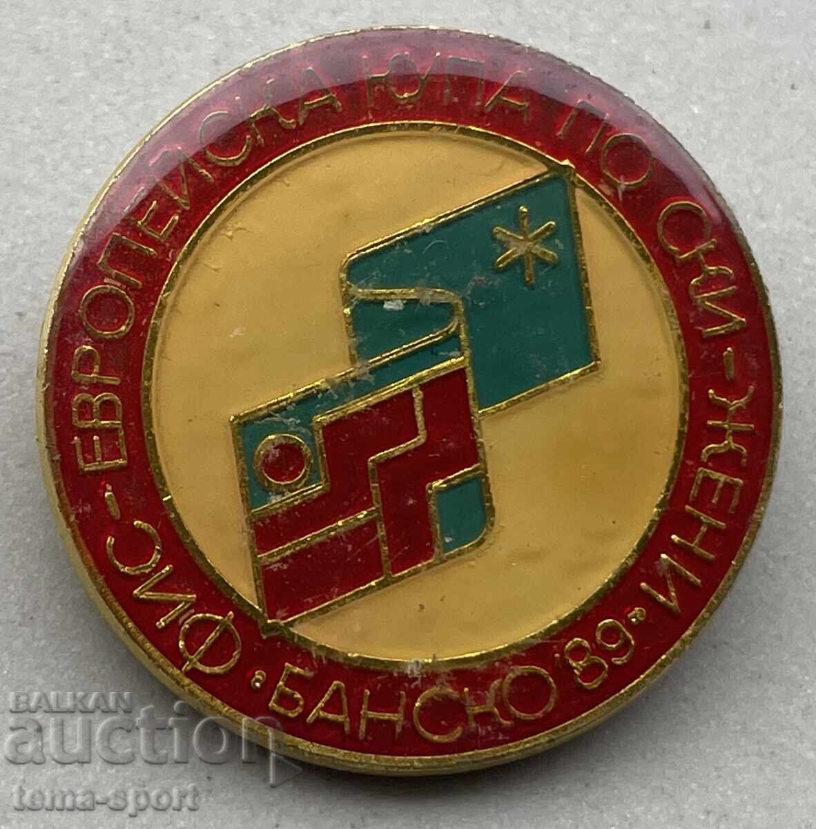 1261 Bulgaria sign European Ski Cup Women Bansko 1989.