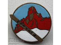 1265 Ιταλία Sign Ski Resort Corvara Enamel δεκαετία του 1960