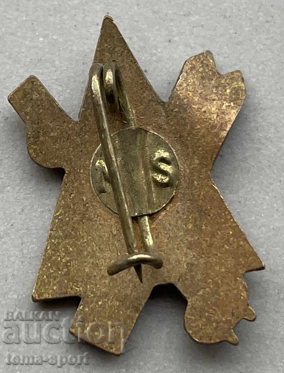 1266 Romania sign Romanian Ski Federation enamel with price 5.00 BGN | € 2.56