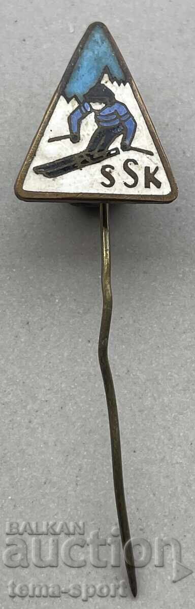 1267 Slovakia sign Slovak Ski Union enamel 50s 1267 Slovakia sign Slovak Ski Union enamel 50s