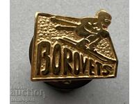 1268 Bulgaria sign ski resort Borovets on pin