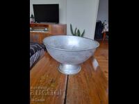 Old aluminum strainer, colander