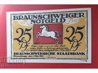 Bancnota-Germania-Braunschweig-25 Pfennig 1921