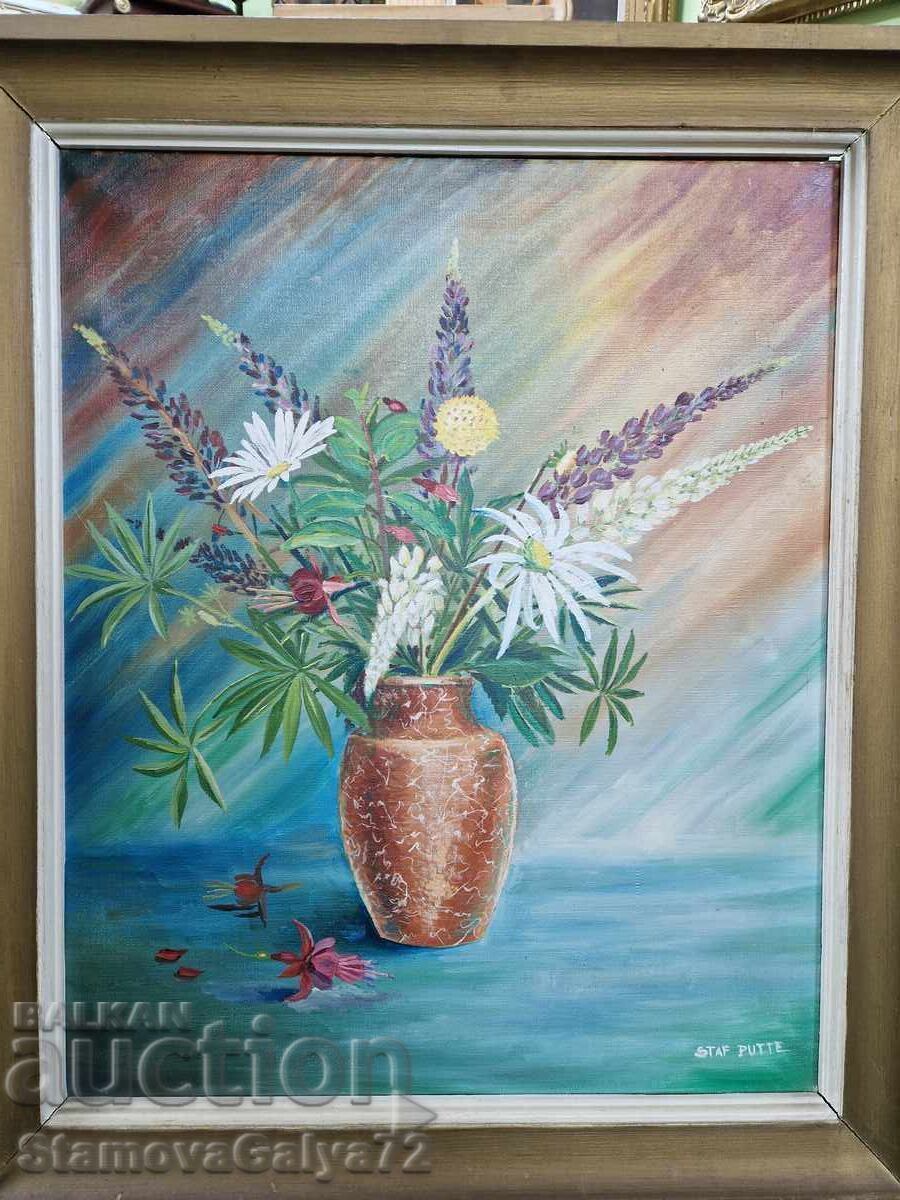 Licitație Un mare tablou antic francez cu natură moartă Licitație Un mare tablou antic francez cu natură moartă