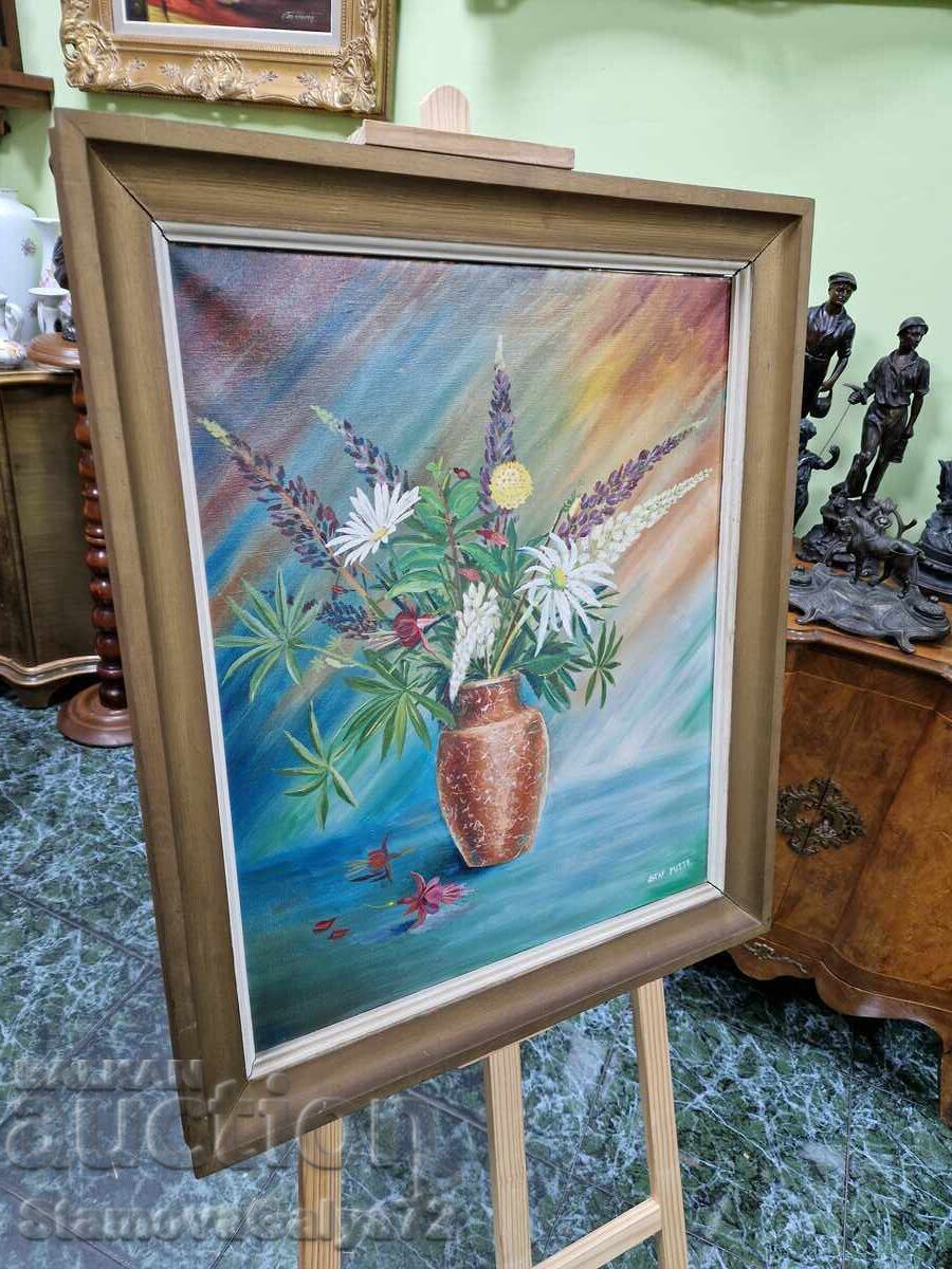 Un mare tablou antic francez cu natură moartă - 6 Un mare tablou antic francez cu natură moartă - 6