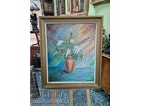 Un mare tablou antic francez cu natură moartă