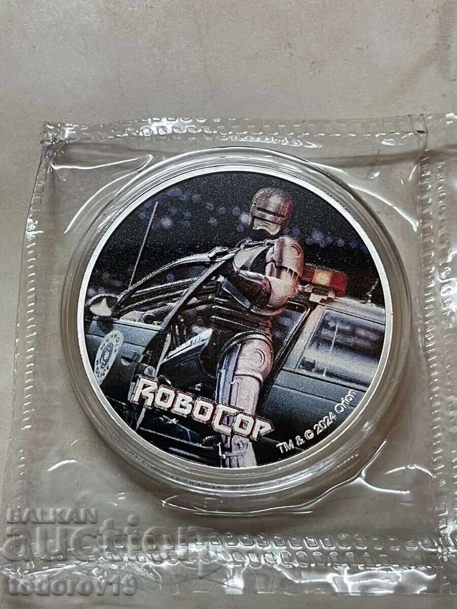 Auction Silver 1 oz Robocop 2024 Edge Fiji Colored Auction Silver 1 oz Robocop 2024 Edge Fiji Colored