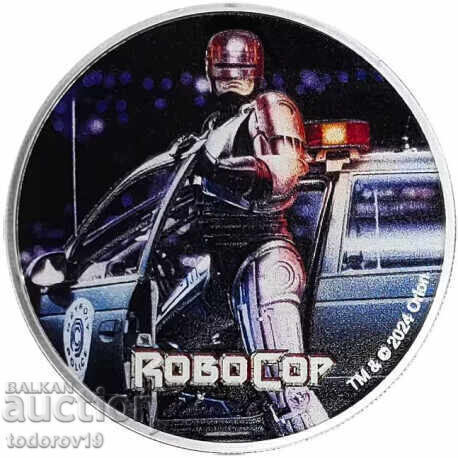 Silver 1 oz Robocop 2024 Edge Fiji Colored Silver 1 oz Robocop 2024 Edge Fiji Colored