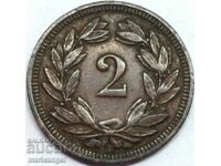 Switzerland 2 Rapen 1898 B-Bern Bronze - Rare