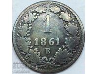 Hungary 1 Kreuzer 1861 E -Carlsburg Transylvania ΣΠΑΝΙΟ