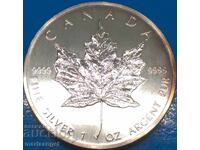 Canada 1990 5 dolari UNC PROOF Capsula de argint