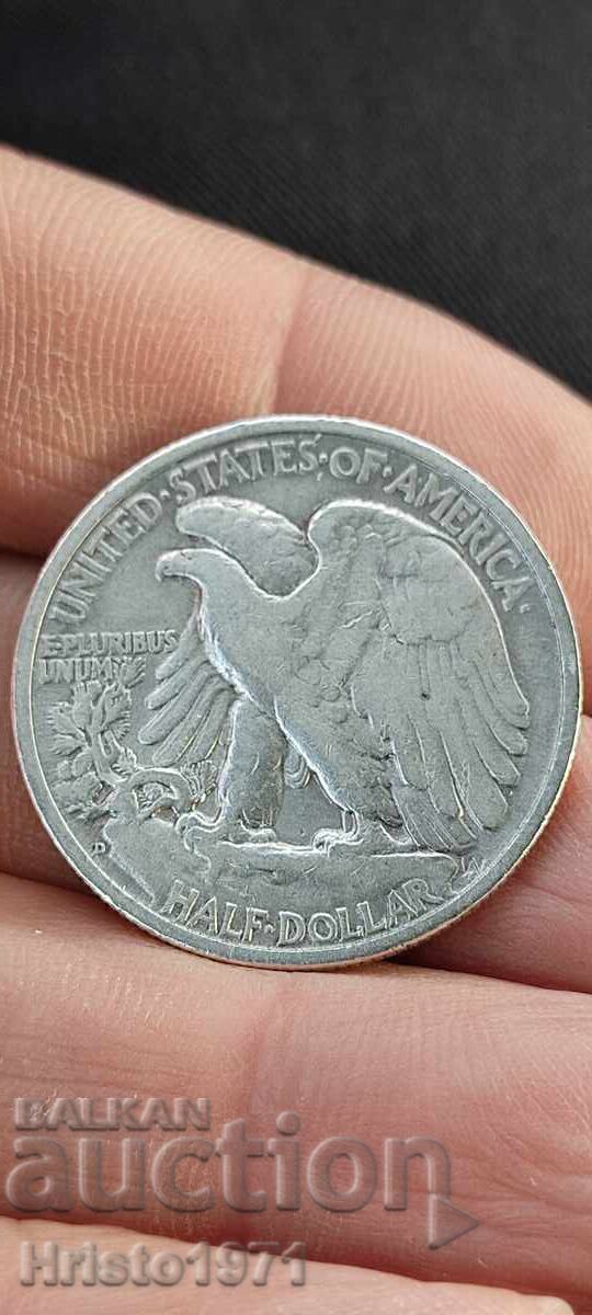 Half dollar 1945 with price 50.00 BGN | € 25.56 Half dollar 1945 with price 50.00 BGN | € 25.56