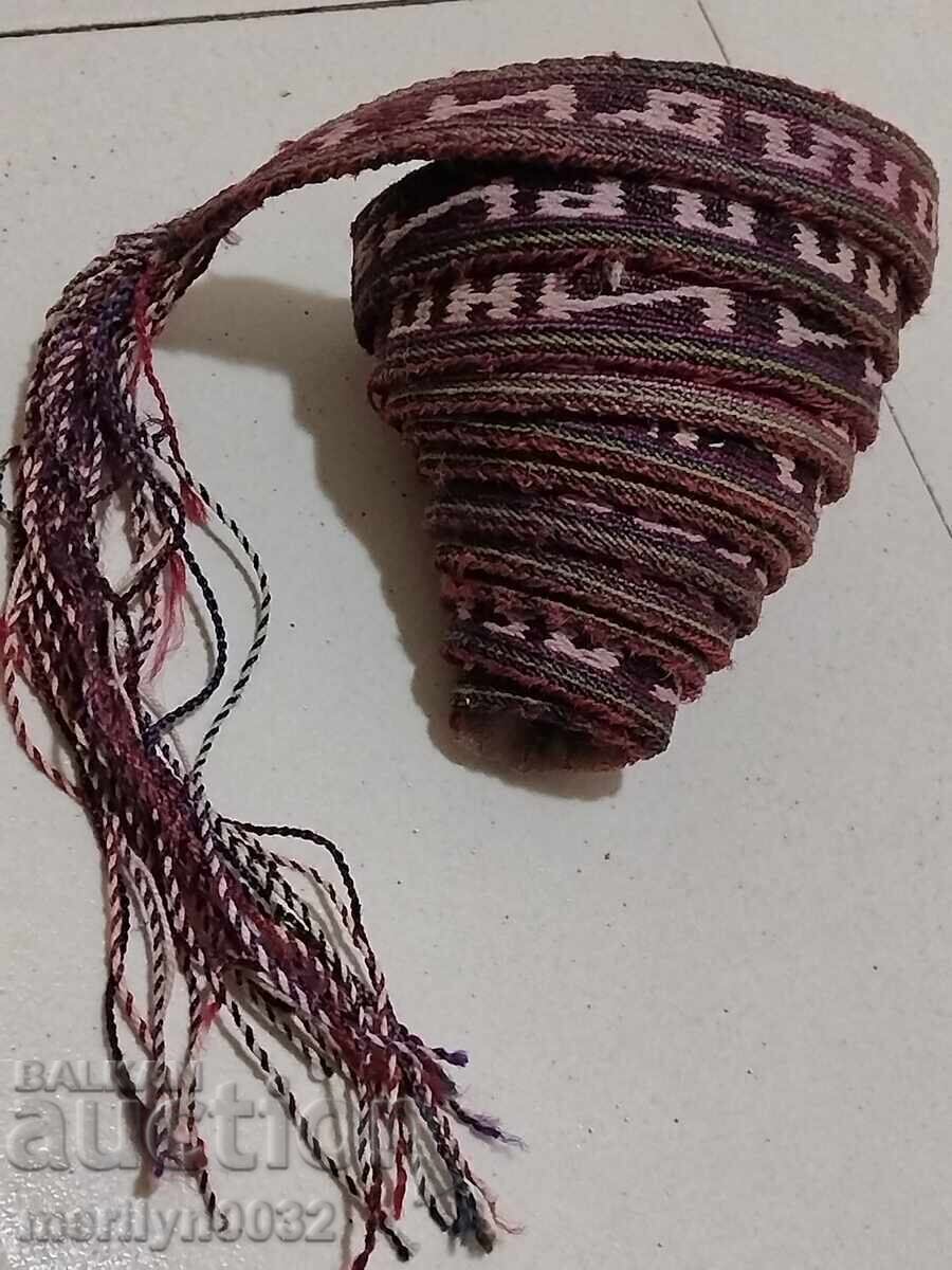 Old hand-woven belt 2.05 meters belt costume belt