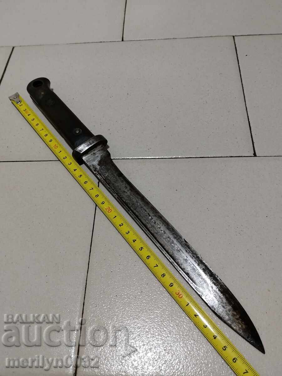 Trenched dagger knife from bayonet M-88 blade WW1 - 5