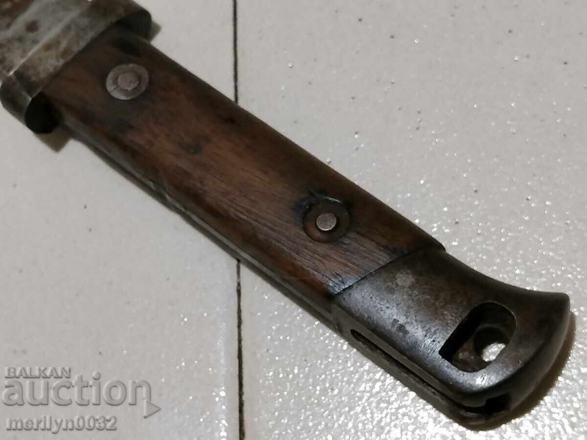 Trenched dagger knife from bayonet M-88 blade WW1 - 6